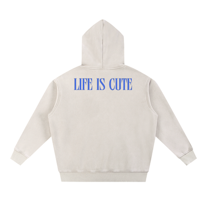 Snow Wash Fleece Oversize Hoodie