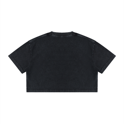Excuse Me Wash Cotton Crop T-Shirt
