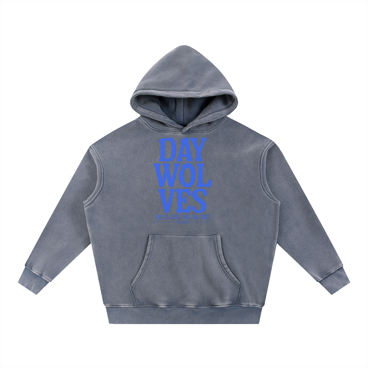 Snow Wash Fleece Oversize Hoodie