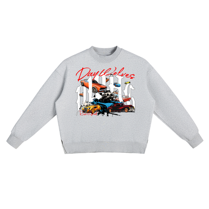 Fleece Side Slit Crewneck Sweatshirt
