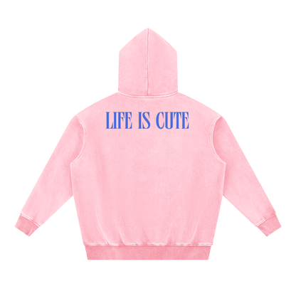 Snow Wash Fleece Oversize Hoodie