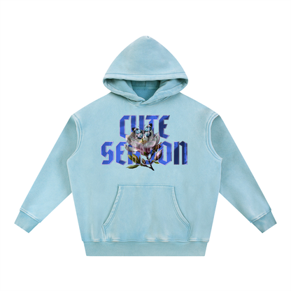Snow Wash Fleece Oversize Hoodie