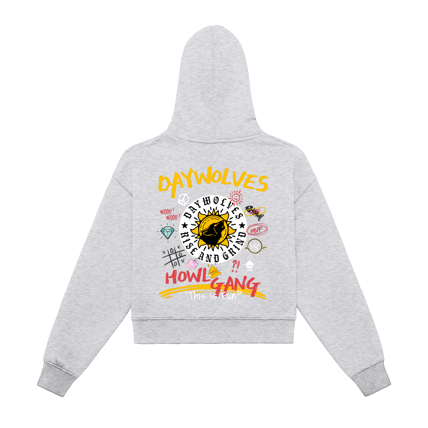 Fleeced Zip-Up Cropped Hoodie