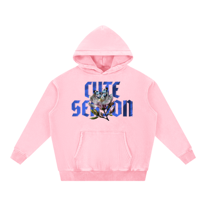 Snow Wash Fleece Oversize Hoodie