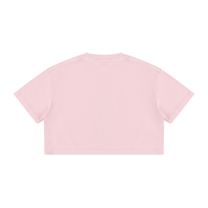 Excuse Me Wash Cotton Crop T-Shirt