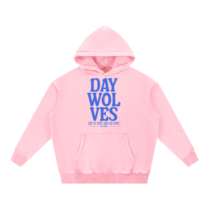 Snow Wash Fleece Oversize Hoodie