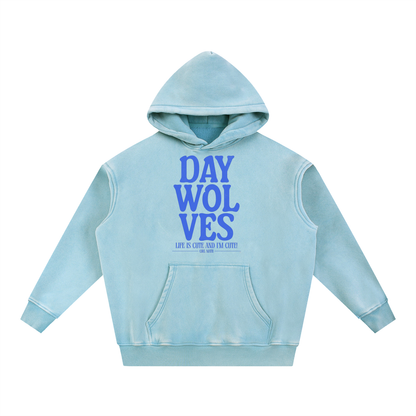 Snow Wash Fleece Oversize Hoodie