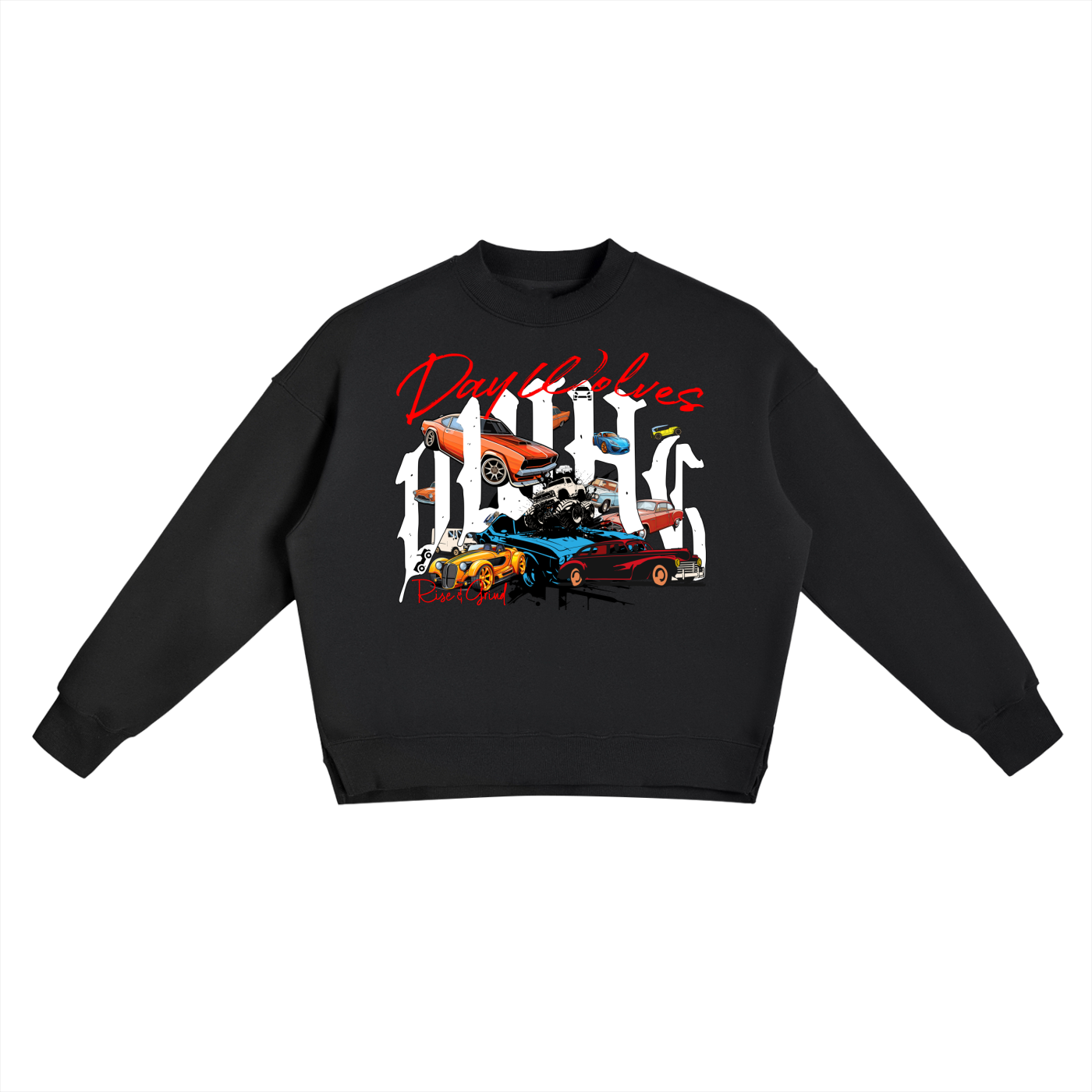 Fleece Side Slit Crewneck Sweatshirt