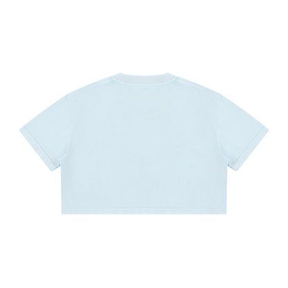 Excuse Me Wash Cotton Crop T-Shirt